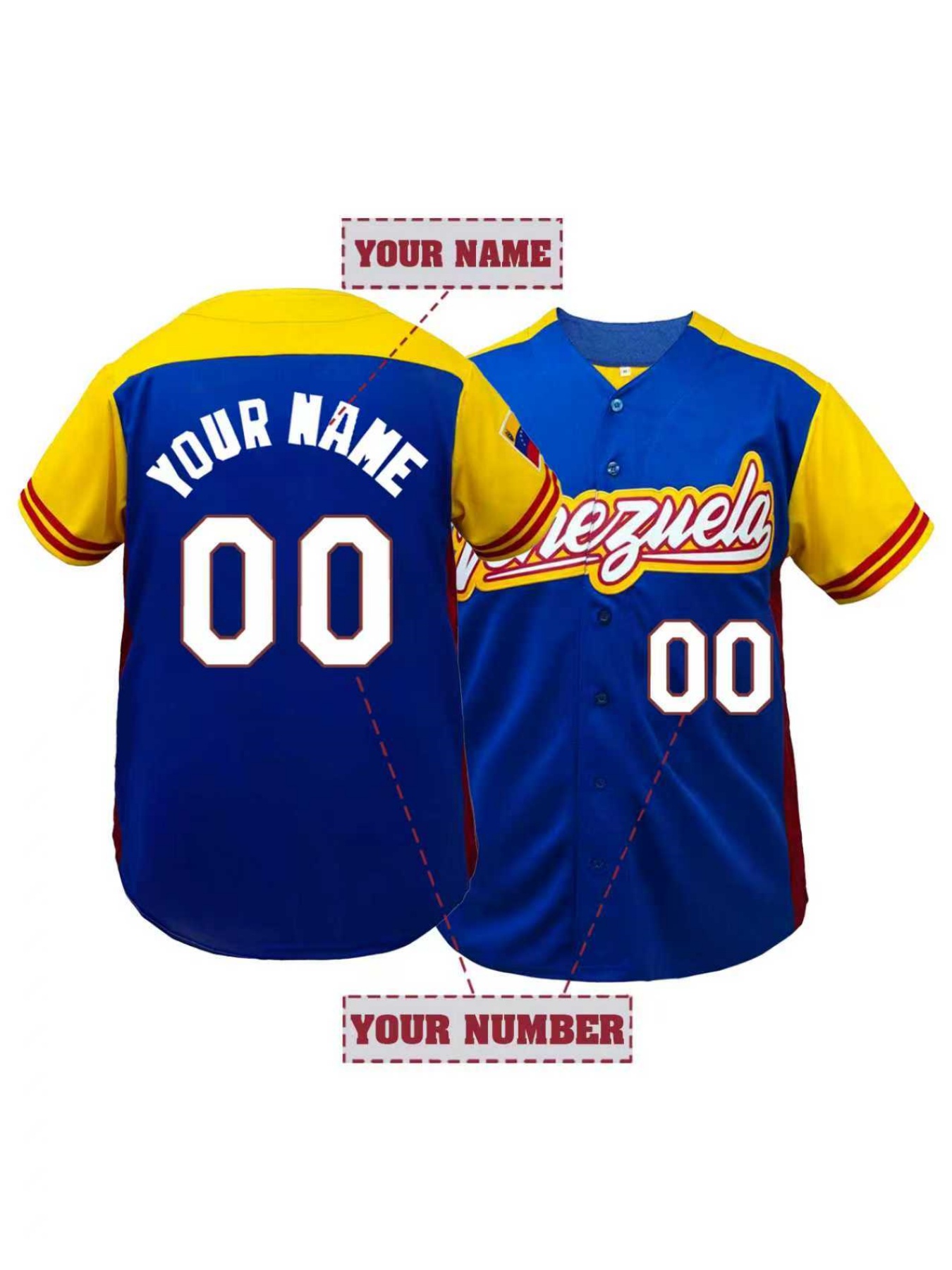 Sports Equipment Jersey - Men's Personalized Baseball Jersey,Custom Name and