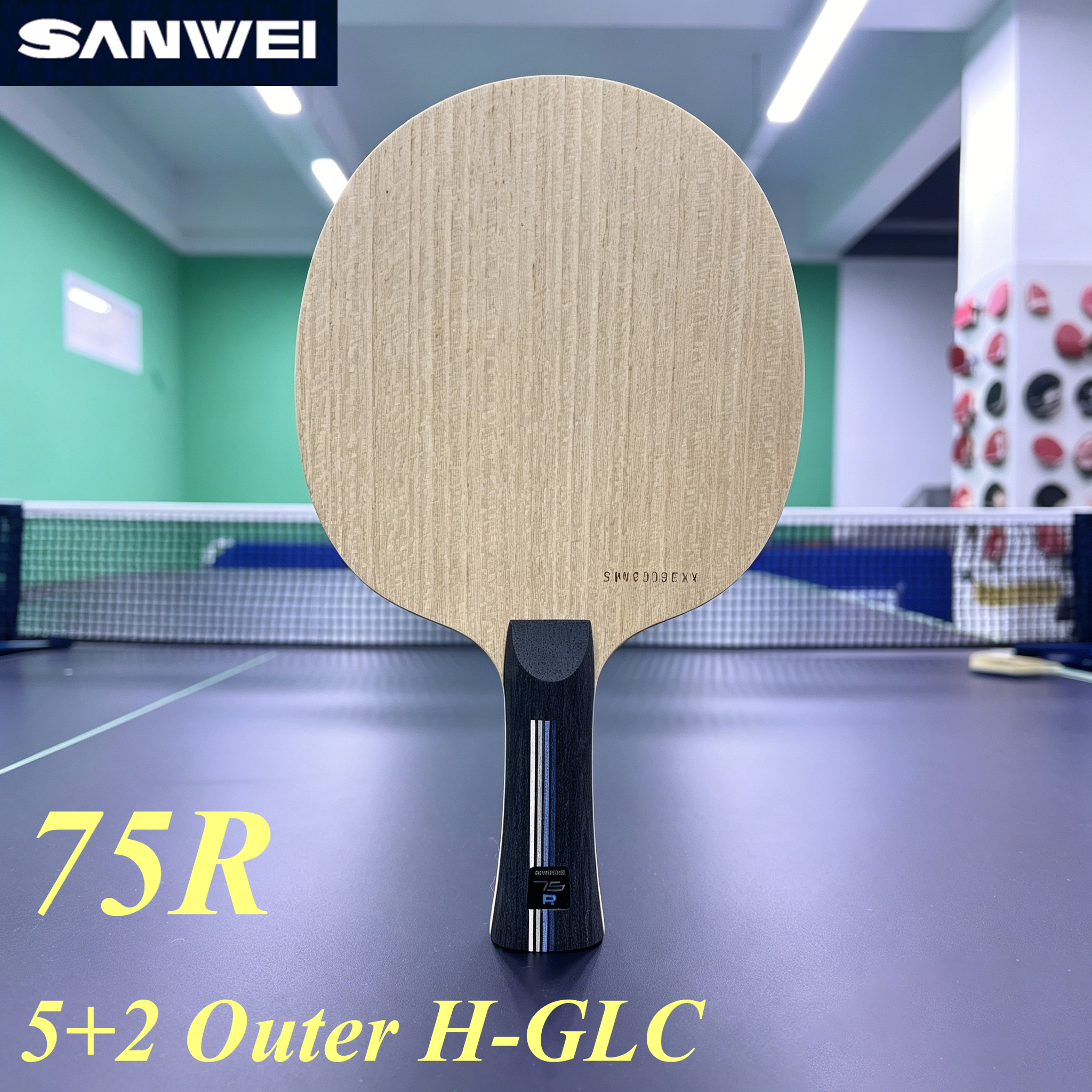 Table Tennis Paddle - SANWEI 75R 5+2 Outer H-GLC Table