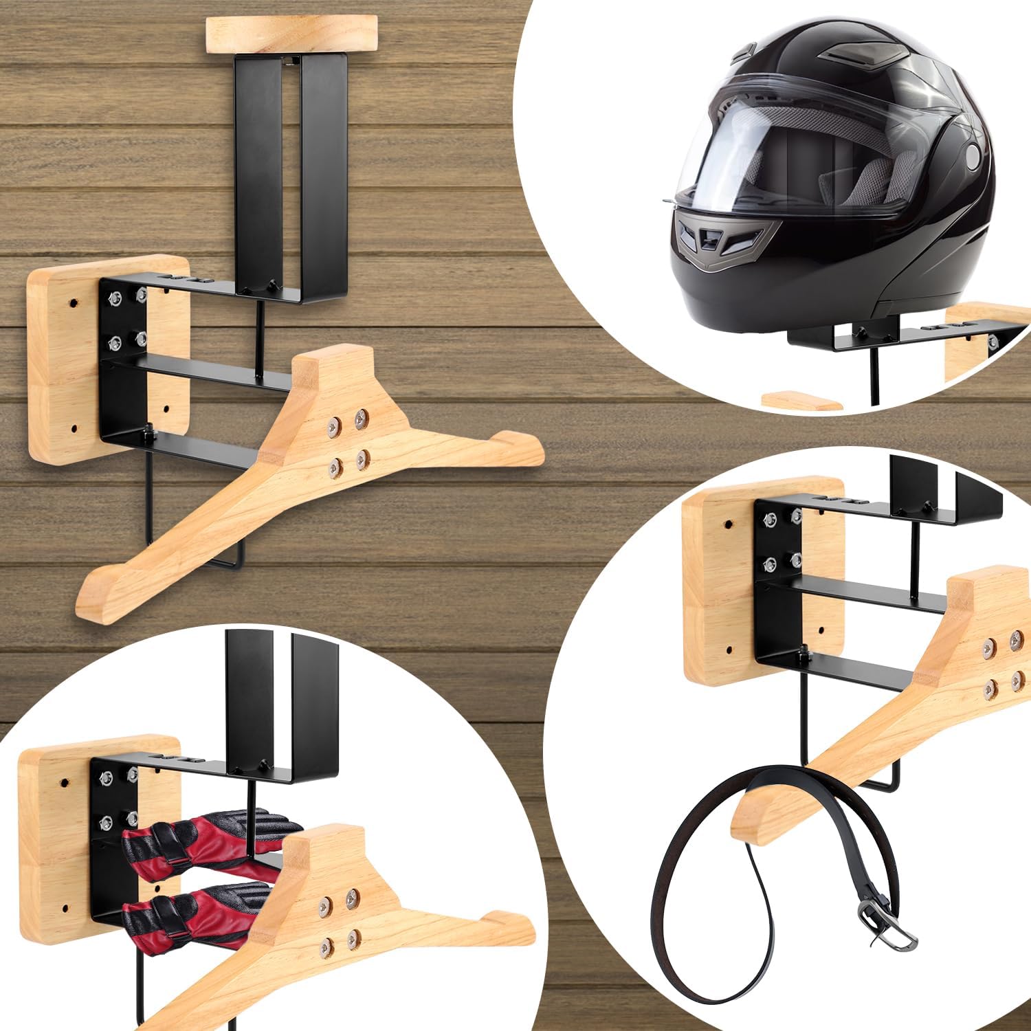 Wood Motorcycle Helmet Holder  - Sports Equipment Rack avis et prix