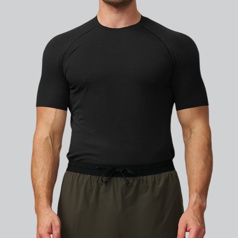 Men's Solid Color Sports T-shi - Sports Equipment Logo avis et prix