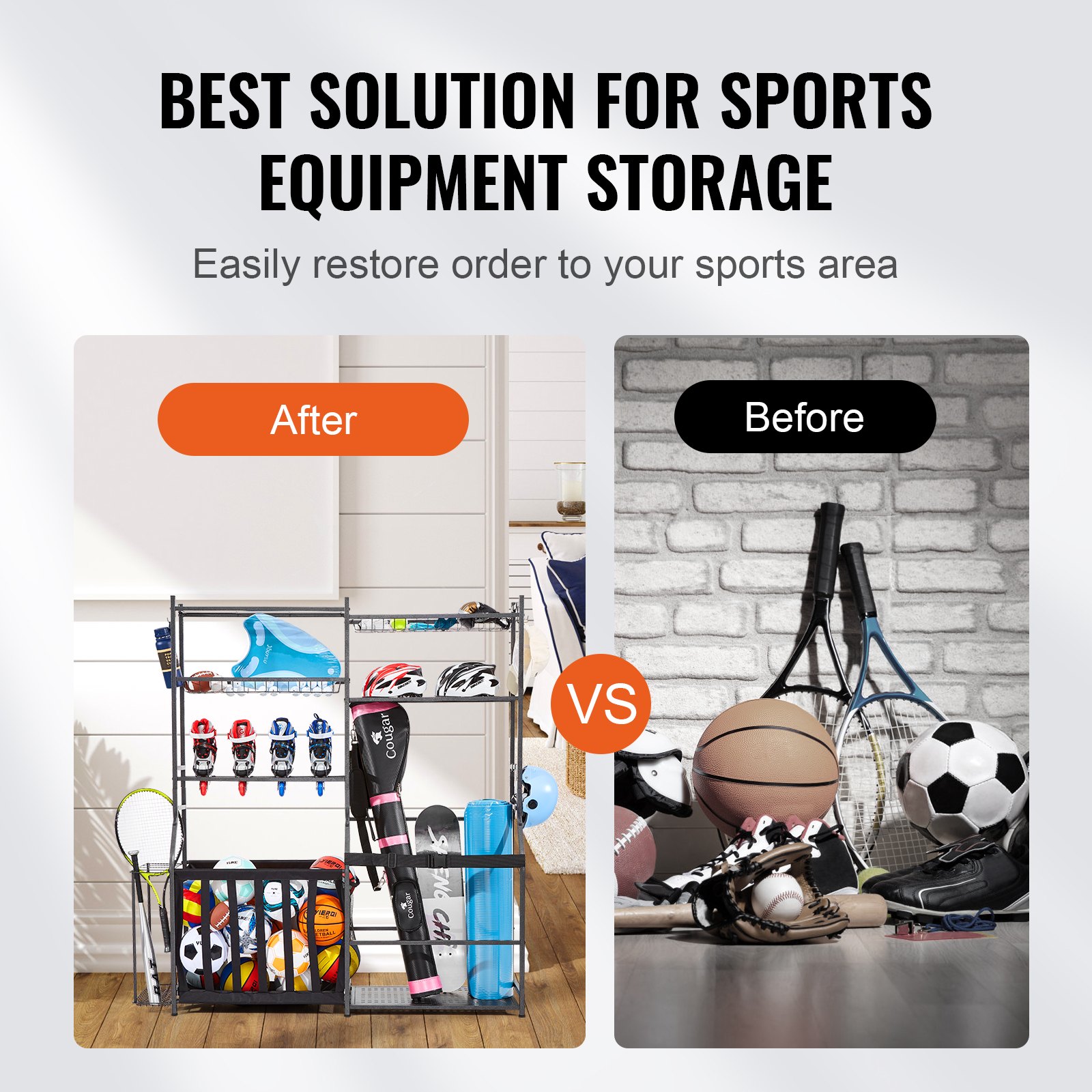 Golf Storage Garage Organizer, - Sports Equipment Rack avis et prix