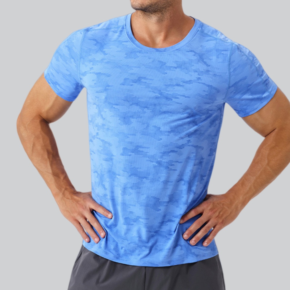 Men's Round Neck T-Shirt Sport - Sports Equipment Logo avis et prix