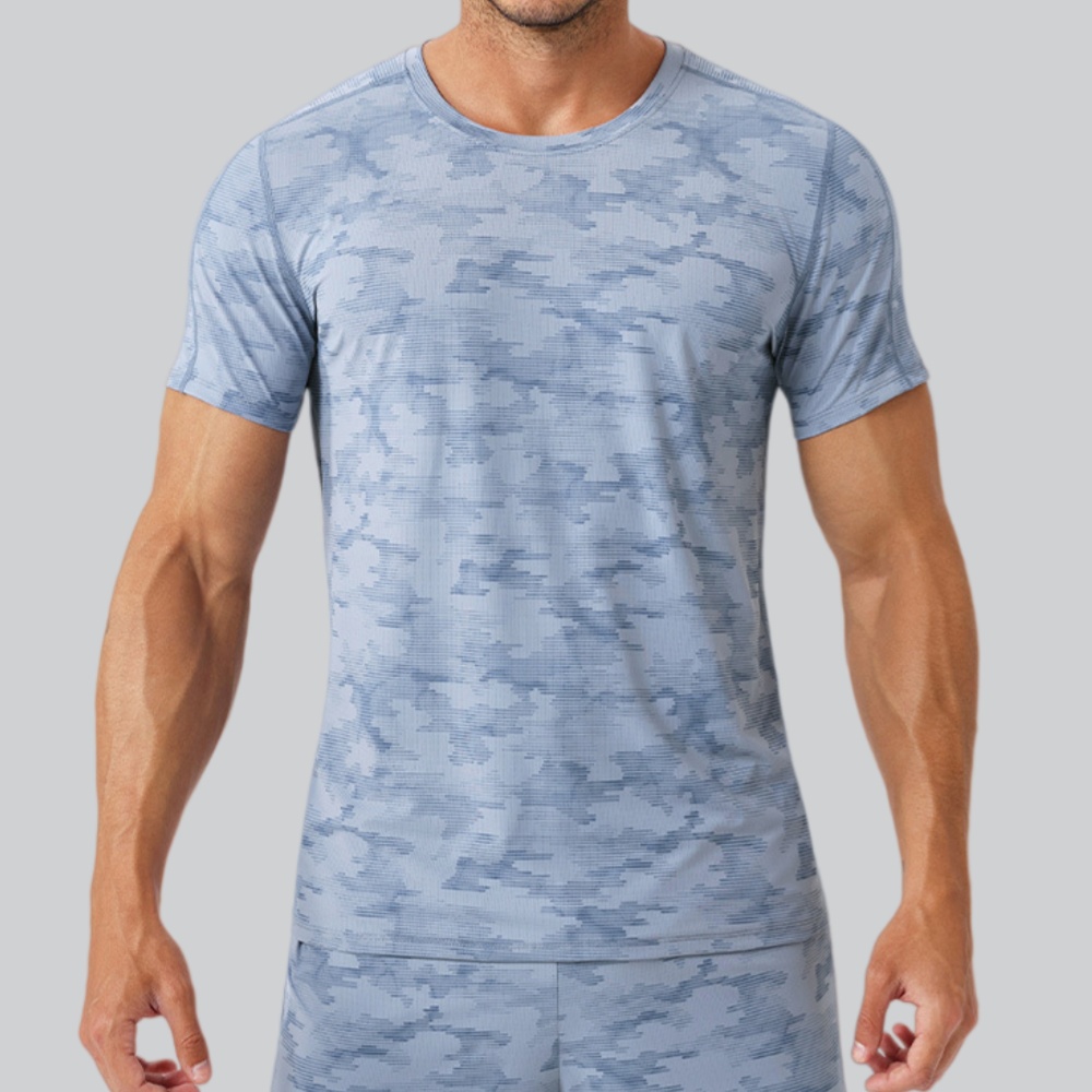 Men's Round Neck T-Shirt Sport - Sports Equipment Logo avis et prix