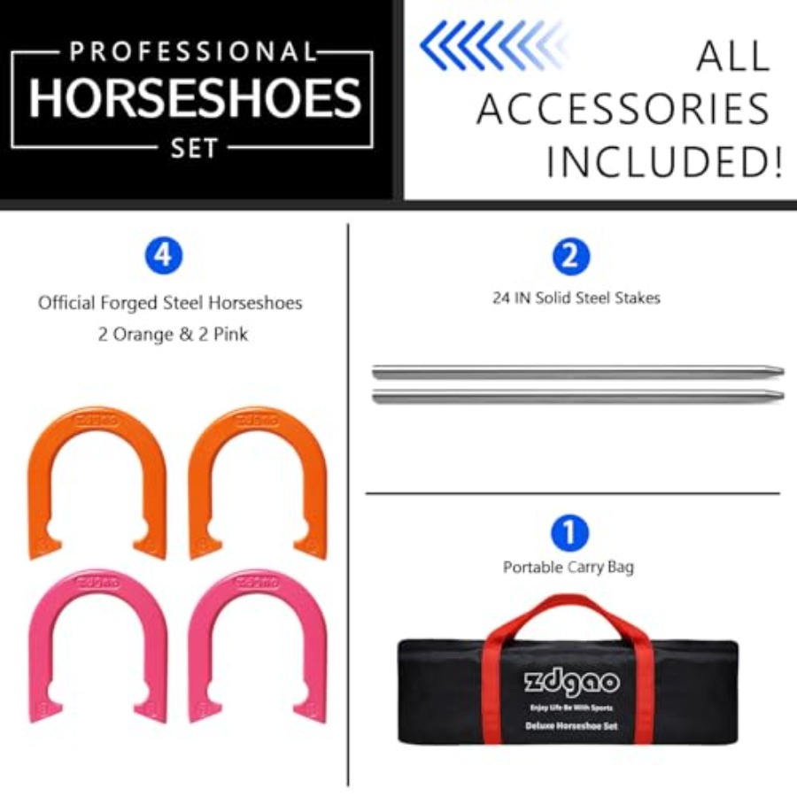 Backyard and beach outdoor gam - Horseshoe Game Set avis et prix