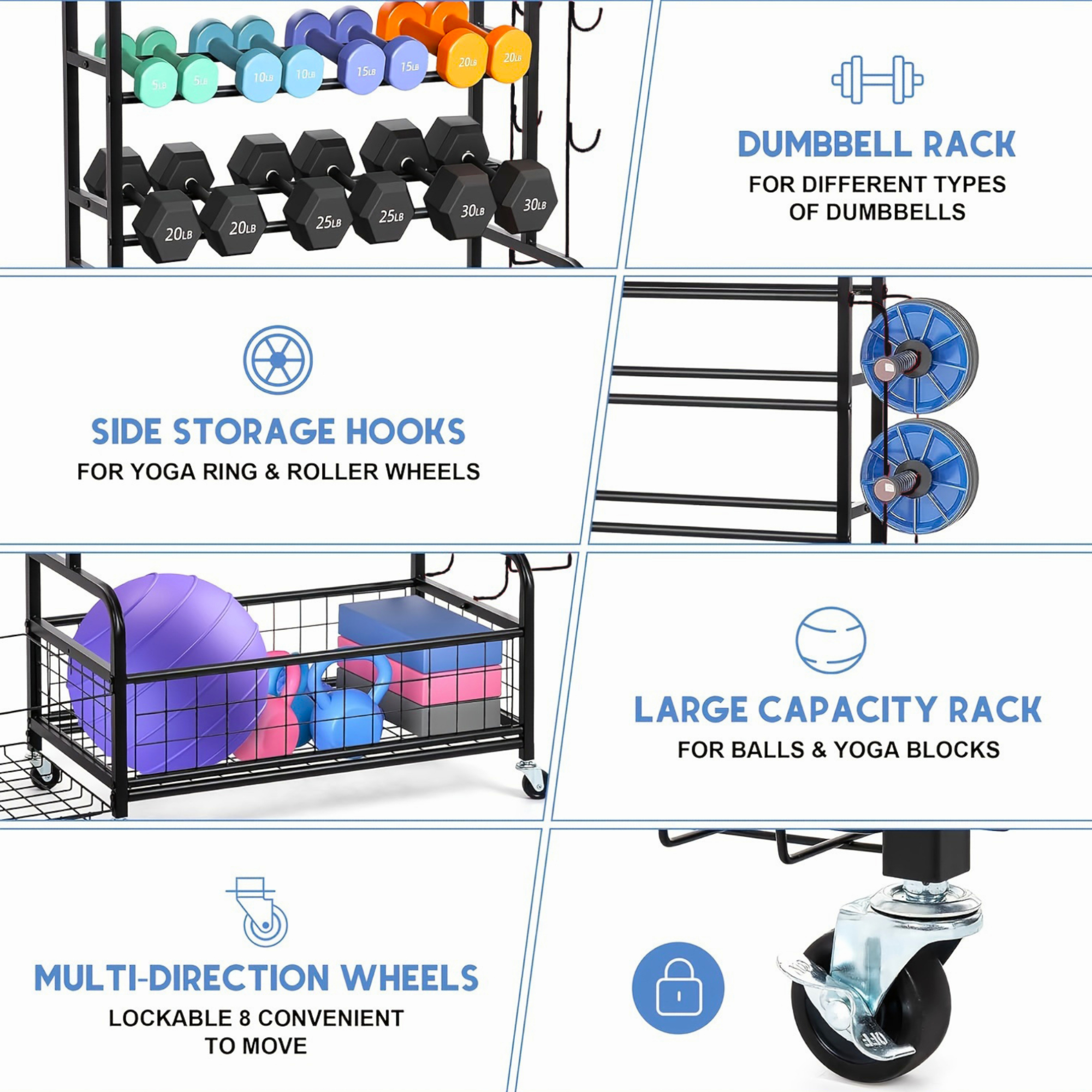 Blacksmith 4 Tier Storage Rack - Sports Equipment United avis et prix