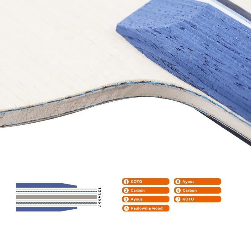 1PCS Blue Carbon Fiber Table T - Table Tennis Paddle avis et prix