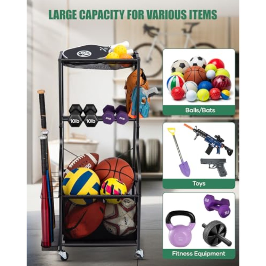 Sports Equipment Garage Organi - Sports Equipment Rack avis et prix